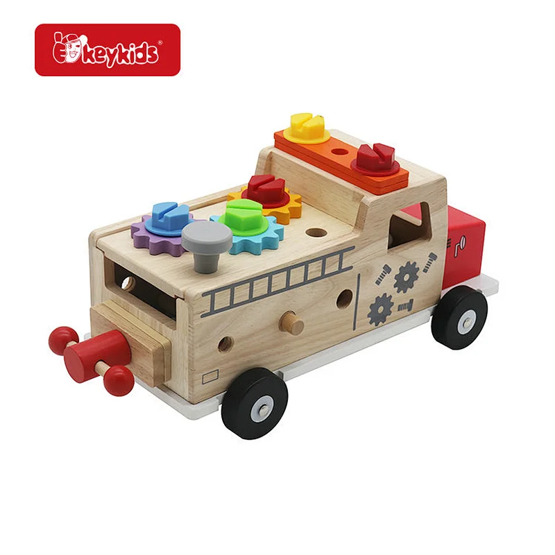 Customize Educational Stem Wood Kids Toy Tool Truck Set for Children Age 3+ W03C062