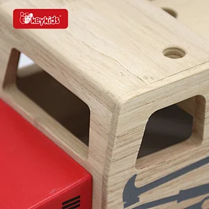 Customize Educational Stem Wood Kids Toy Tool Truck Set for Children Age 3+ W03C062